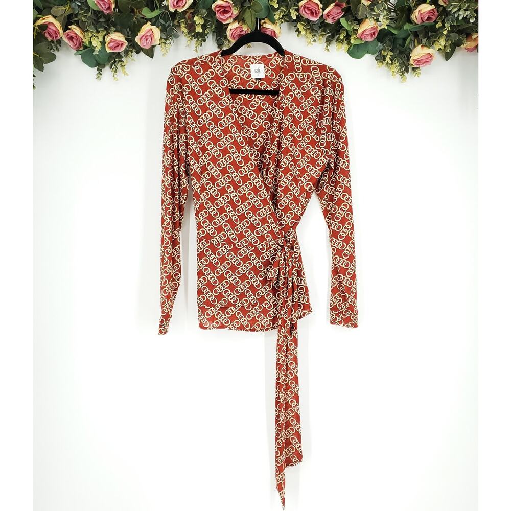 CABI Ringleader Wrap Blouse 3951 Size Medium